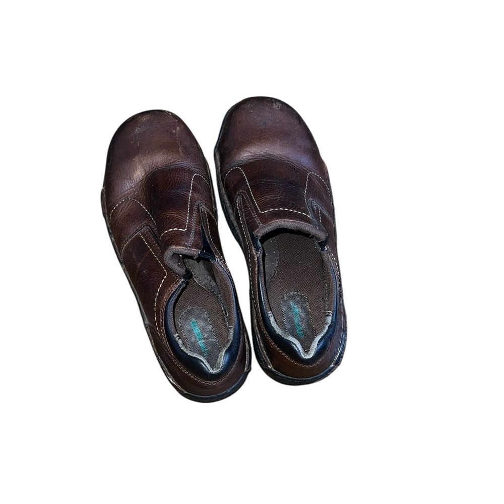 Hytest Men's Brown Leather Slip-On Shoes 9 M